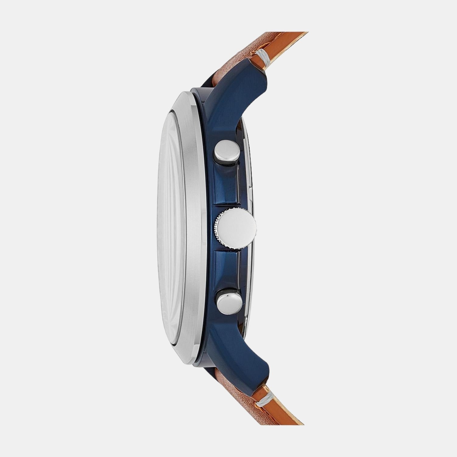 Grant Men Quartz Blue Dial Chronograph Leather Watch FS5151