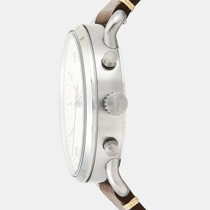Commuter Men Quartz Cream Dial Chronograph Leather Watch FS5402