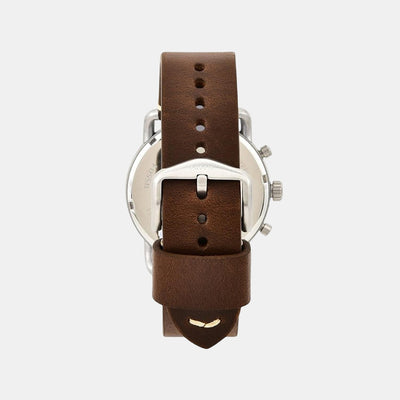 Commuter Men Quartz Cream Dial Chronograph Leather Watch FS5402