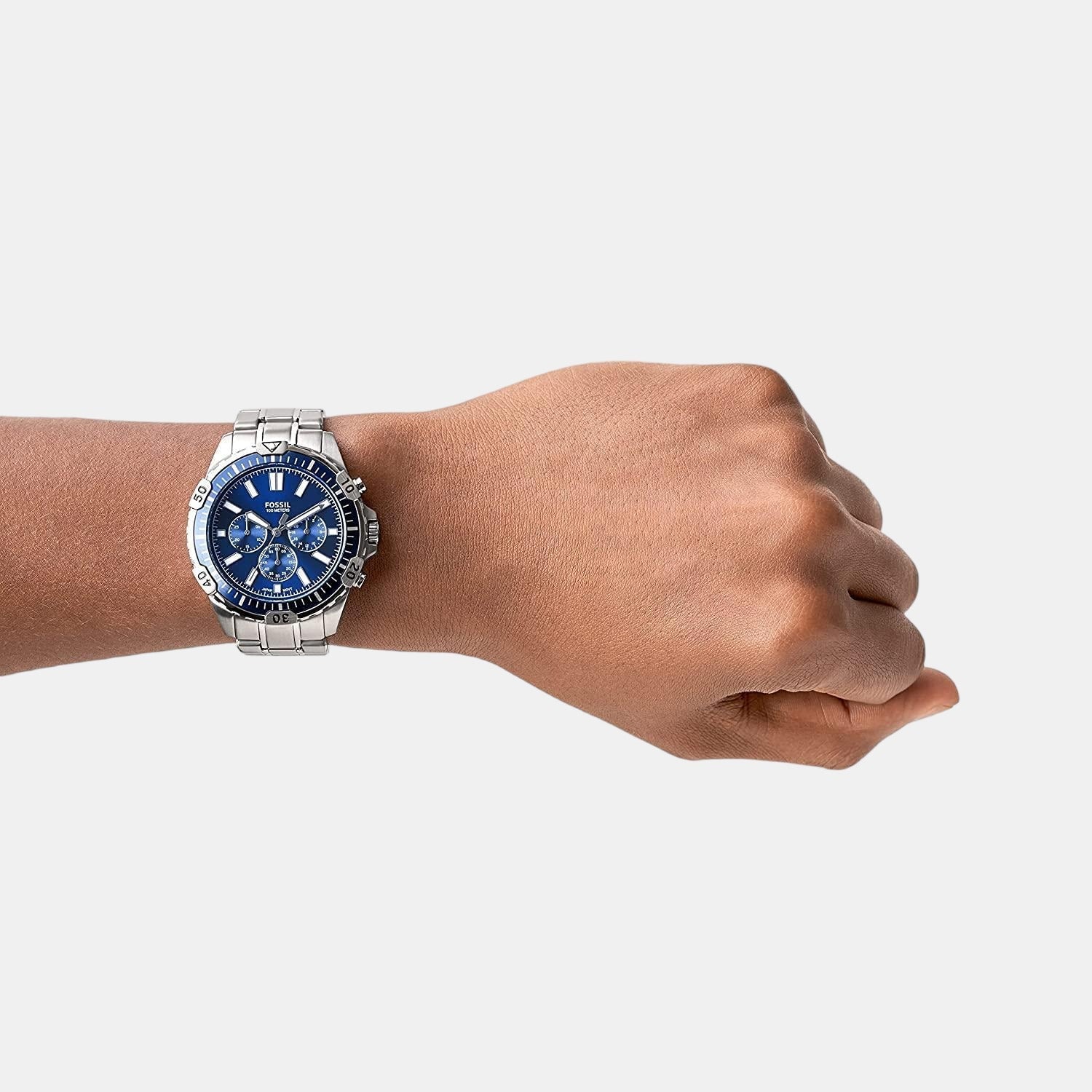 Garrett Men Quartz Blue Dial Chronograph Stainless Steel Watch FS5623