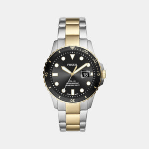 Fb-01 Men Quartz Black Dial Analog Stainless Steel Watch FS5653