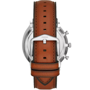 Fossil Neutra Blue Dial & Brown Strap 44 MM Watch with a Bracelet for Men