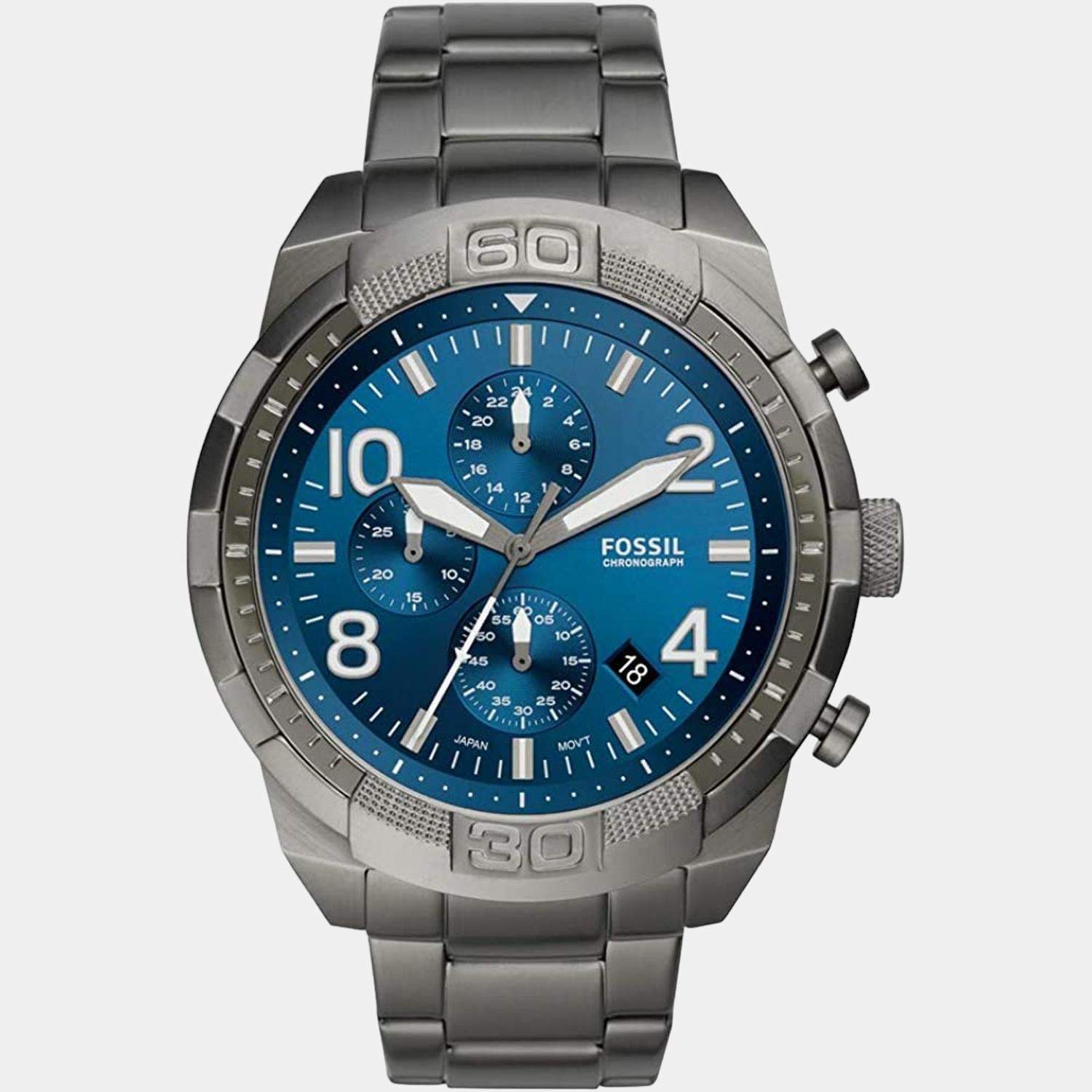 Bronson Men Quartz Blue Dial Chronograph Stainless Steel Watch FS5711