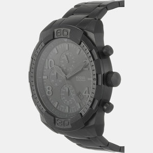 Bronson Men Quartz Black Dial Chronograph Stainless Steel Watch FS5712