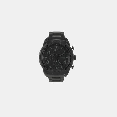 Bronson Men Quartz Black Dial Chronograph Stainless Steel Watch FS5712