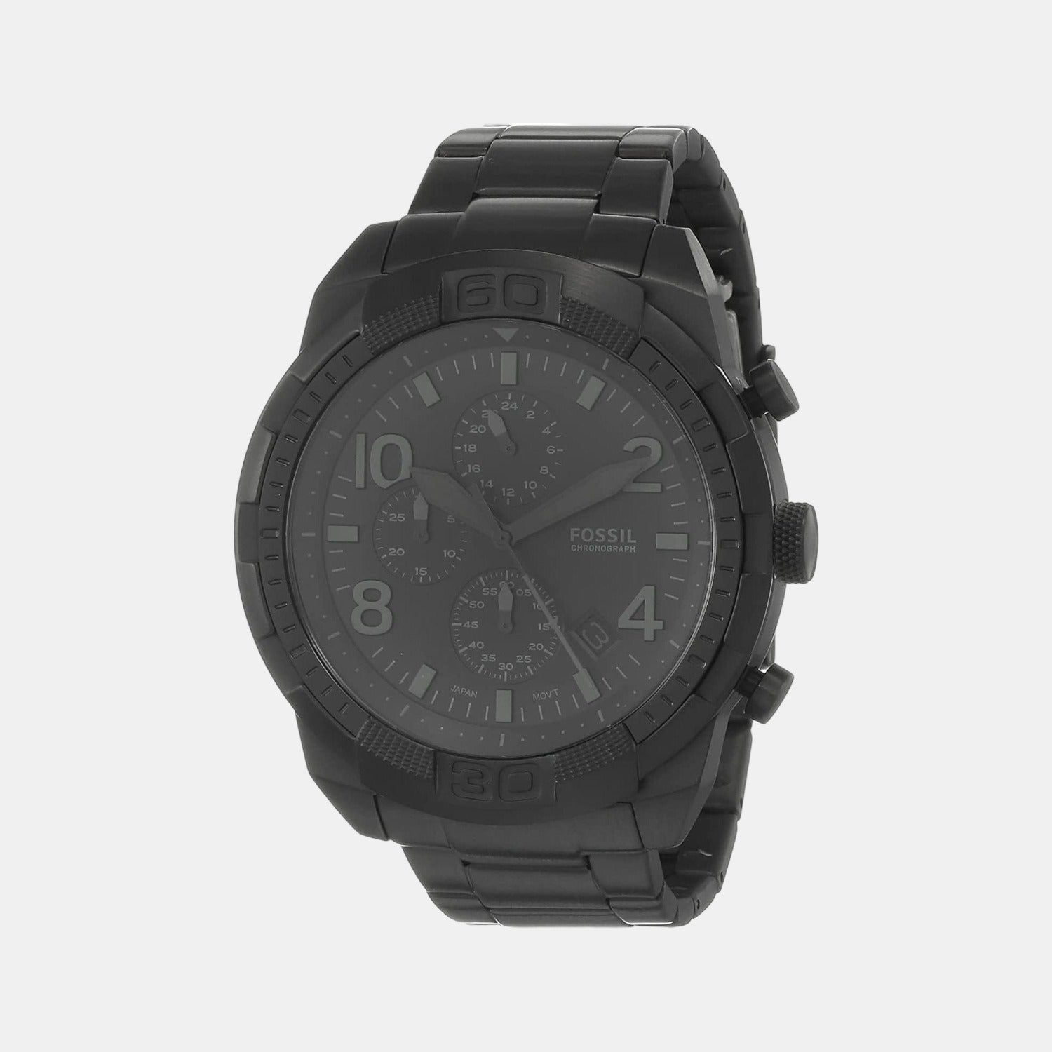 Bronson Men Quartz Black Dial Chronograph Stainless Steel Watch FS5712