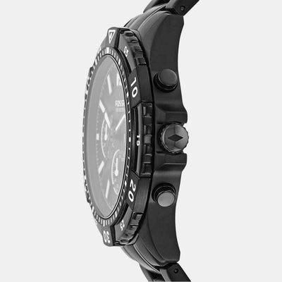 Garrett Men Quartz Black Dial Chronograph Stainless Steel Watch FS5773