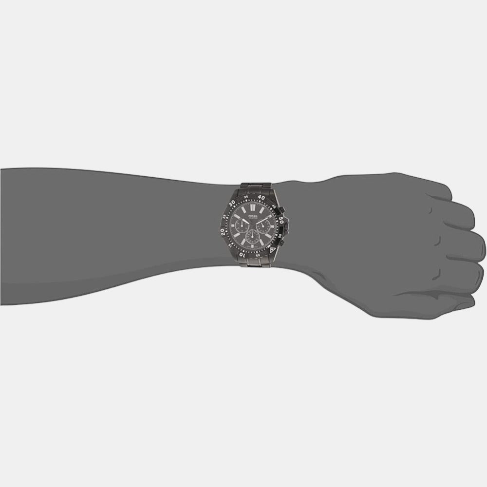 Garrett Men Quartz Black Dial Chronograph Stainless Steel Watch FS5773