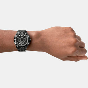 Garrett Men Quartz Black Dial Chronograph Stainless Steel Watch FS5773