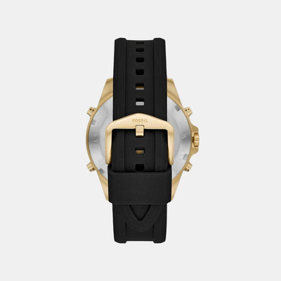 Garrett Men Quartz Black Dial Analog-Digital Silicone Watch FS5781