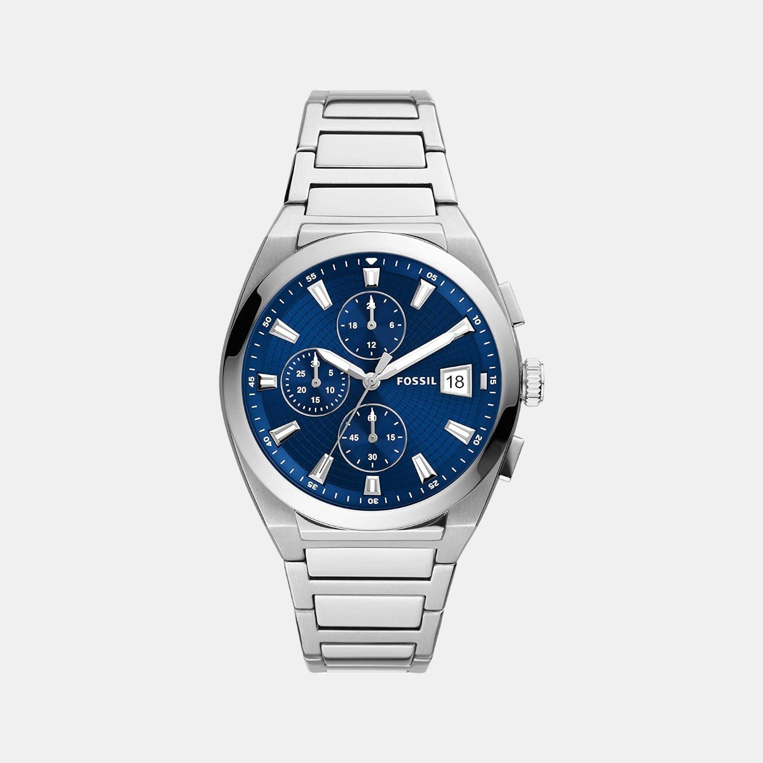 Everett Men Quartz Blue Dial Chronograph Stainless Steel Watch FS5795