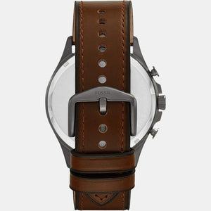 Forrester Men Quartz Grey Dial Chronograph Leather Watch FS5815