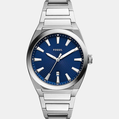 Everett Men Quartz Blue Dial Analog Stainless Steel Watch FS5822