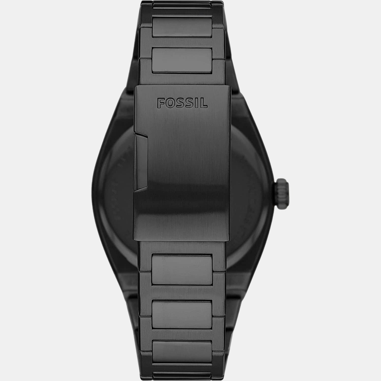 Everett Men Quartz Black Dial Analog Stainless Steel Watch FS5824