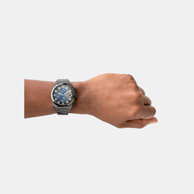 Everett Men Quartz Grey Dial Chronograph Stainless Steel Watch FS5830