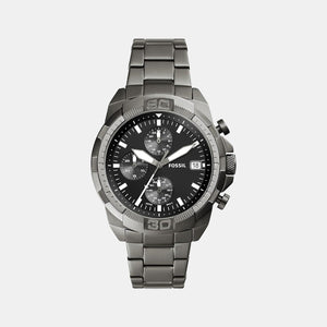 Bronson Men Quartz Black Dial Chronograph Stainless Steel Watch FS5852