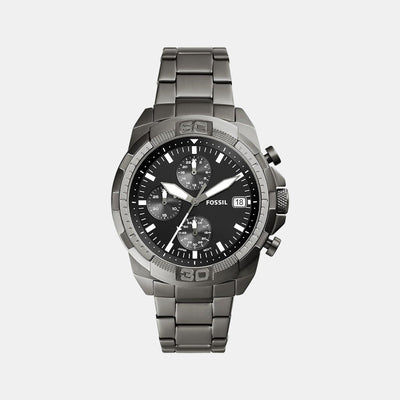 Bronson Men Quartz Black Dial Chronograph Stainless Steel Watch FS5852