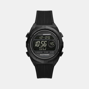 Everett Men Automatic Black Dial Digital Silicone Watch FS5859