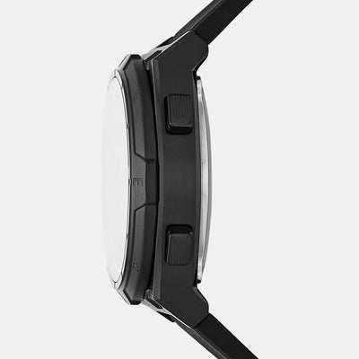 Everett Men Automatic Black Dial Digital Silicone Watch FS5859