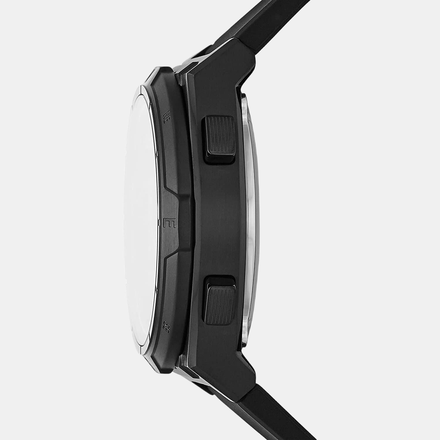 Everett Men Automatic Black Dial Digital Silicone Watch FS5859