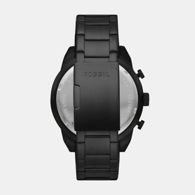 Bronson Men Quartz Black Dial Chronograph Stainless Steel Watch FS5876