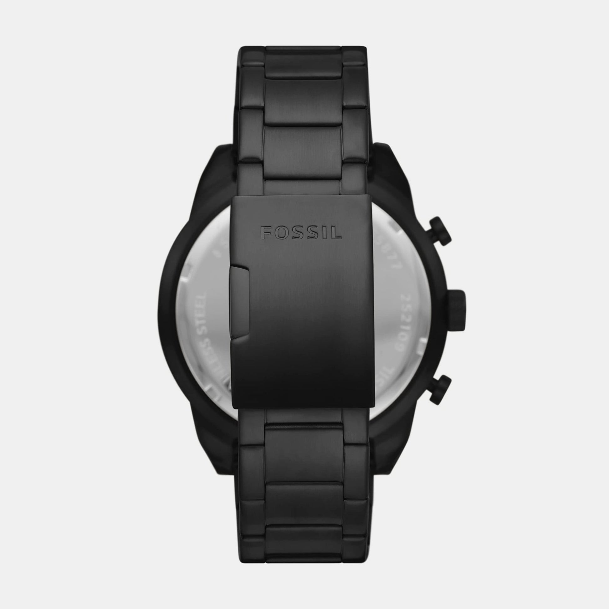 Bronson Men Quartz Black Dial Chronograph Stainless Steel Watch FS5876