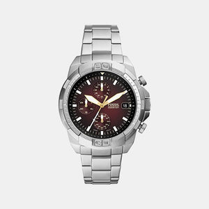 Bronson Men Quartz Red Dial Chronograph Stainless Steel Watch FS5878