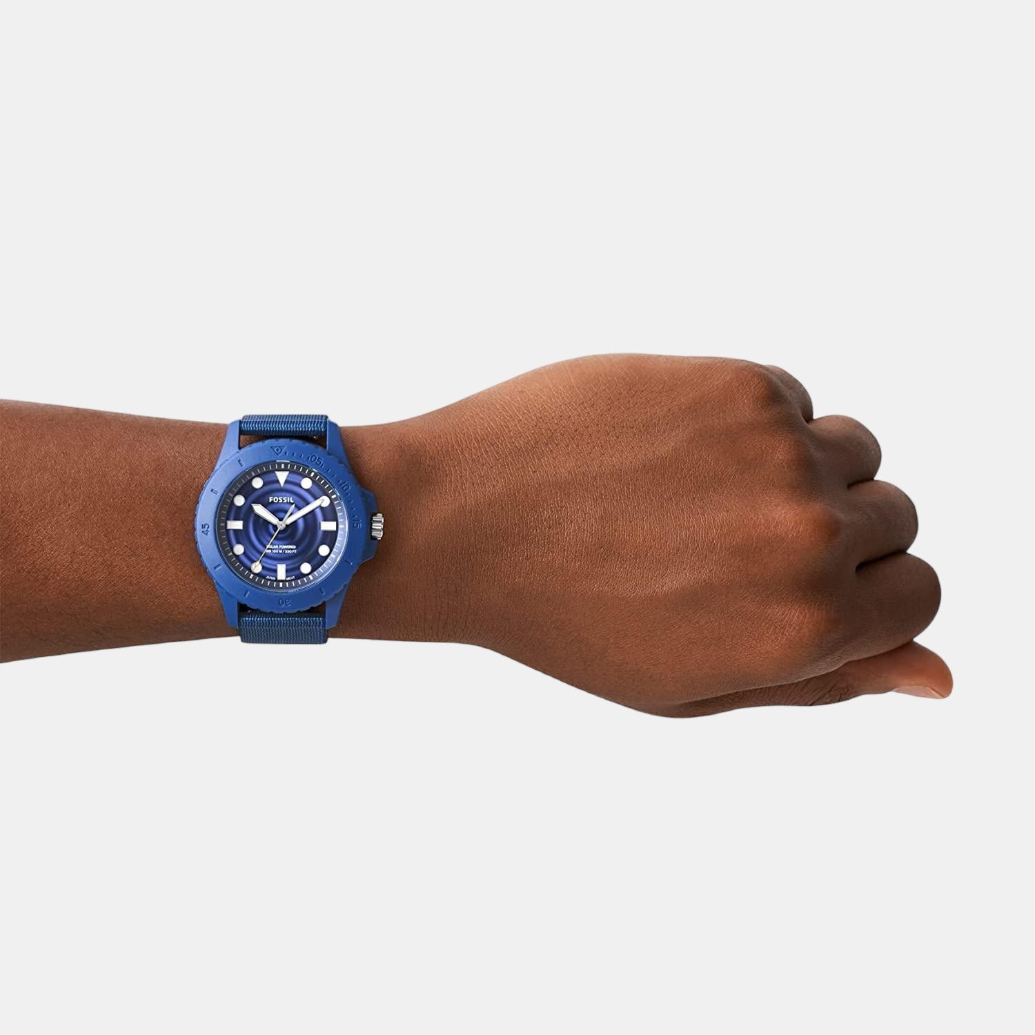 Fb-01 Men Solar Blue Dial Analog Tide Ocean Material Watch FS5893