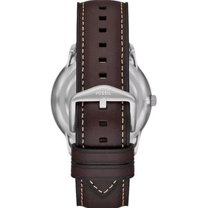 Fossil Neutra Silver Dial & Brown Strap 44 MM Watch for Men