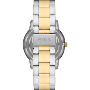 Fossil Neutra Men's Black Dial Silver & Gold Chain Watch