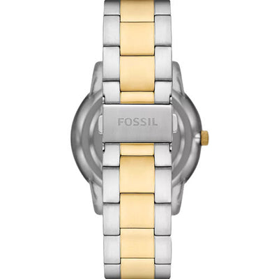 Fossil Neutra Men's Black Dial Silver & Gold Chain Watch