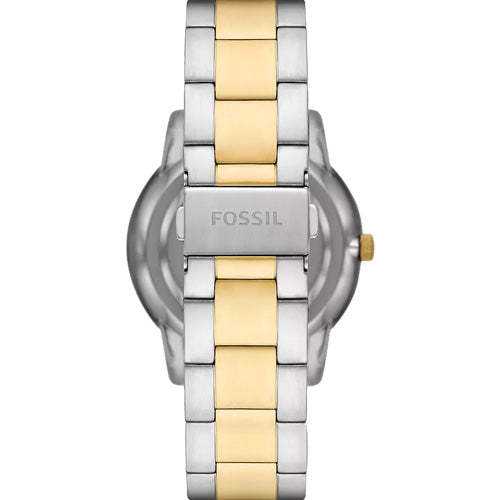 Fossil Neutra Men's Black Dial Silver & Gold Chain Watch