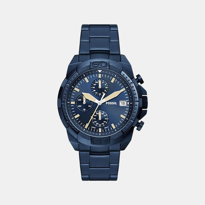 Bronson Men Quartz Blue Dial Chronograph Stainless Steel Watch FS5916