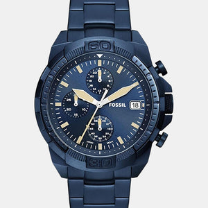 Bronson Men Quartz Blue Dial Chronograph Stainless Steel Watch FS5916