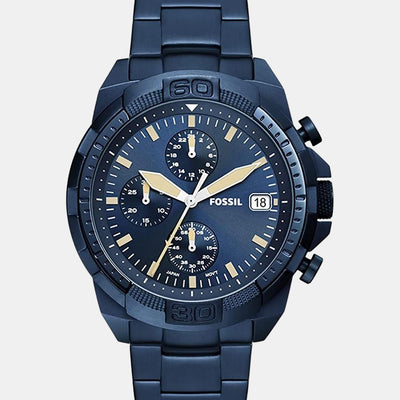 Bronson Men Quartz Blue Dial Chronograph Stainless Steel Watch FS5916