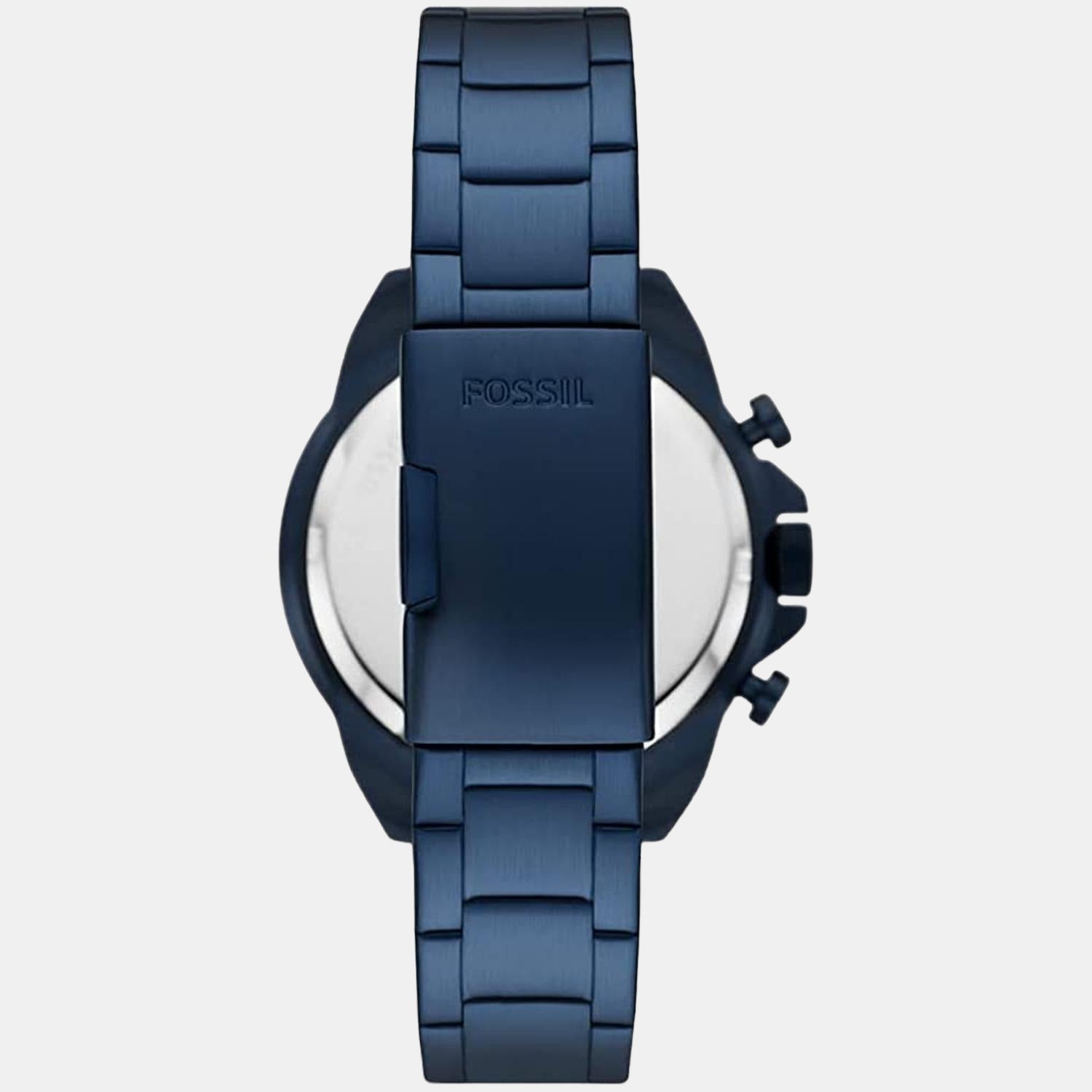 Bronson Men Quartz Blue Dial Chronograph Stainless Steel Watch FS5916
