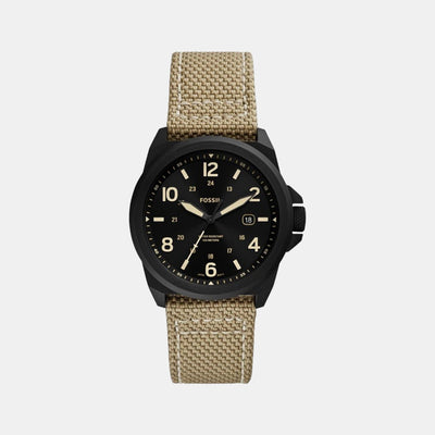 Bronson Men Quartz Black Dial Analog Nylon Watch FS5917