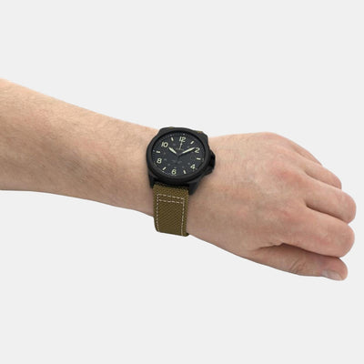 Bronson Men Quartz Black Dial Analog Nylon Watch FS5917