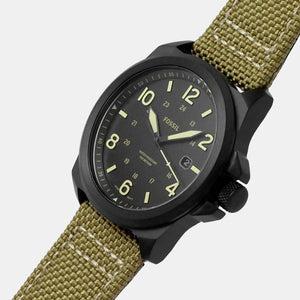 Bronson Men Quartz Black Dial Analog Nylon Watch FS5917