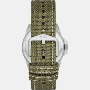 Bronson Men Quartz Silver Dial Analog Nylon Watch FS5918