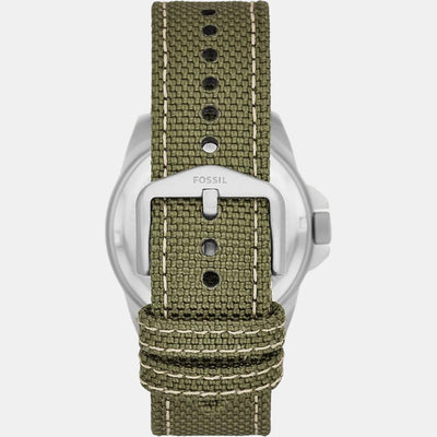 Bronson Men Quartz Silver Dial Analog Nylon Watch FS5918