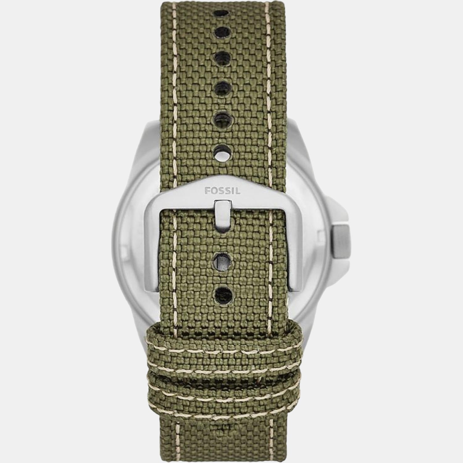 Bronson Men Quartz Silver Dial Analog Nylon Watch FS5918