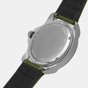 Bronson Men Quartz Silver Dial Analog Nylon Watch FS5918