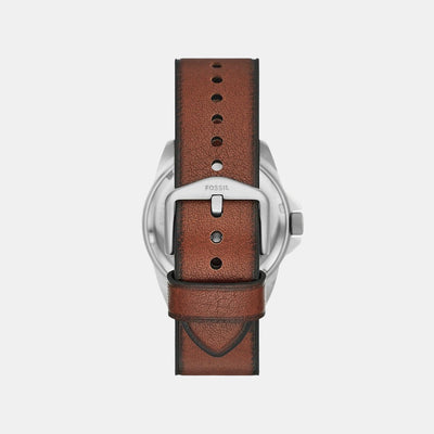 Bronson Men Quartz Cream Dial Analog Leather Watch FS5919
