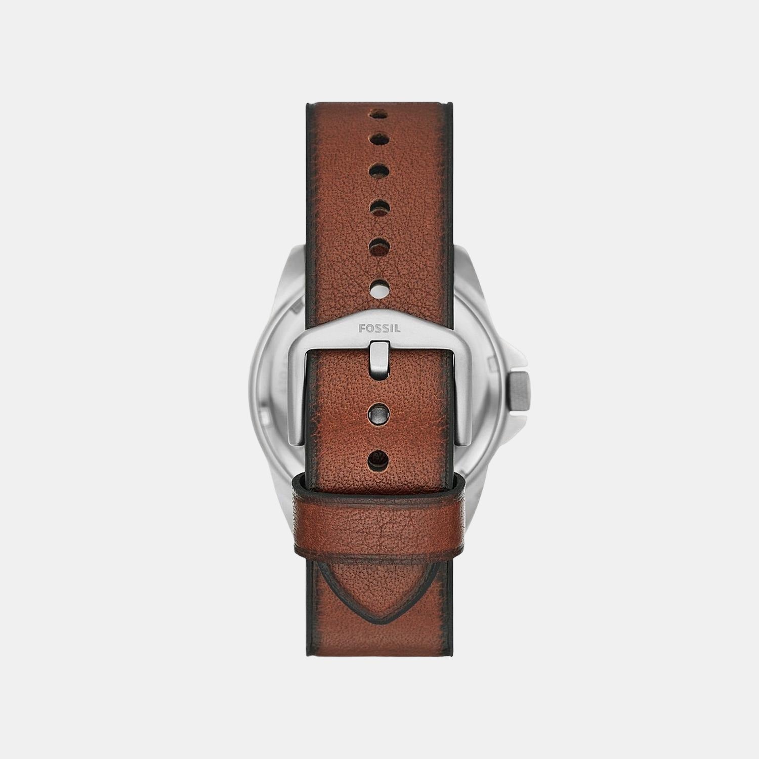 Bronson Men Quartz Cream Dial Analog Leather Watch FS5919