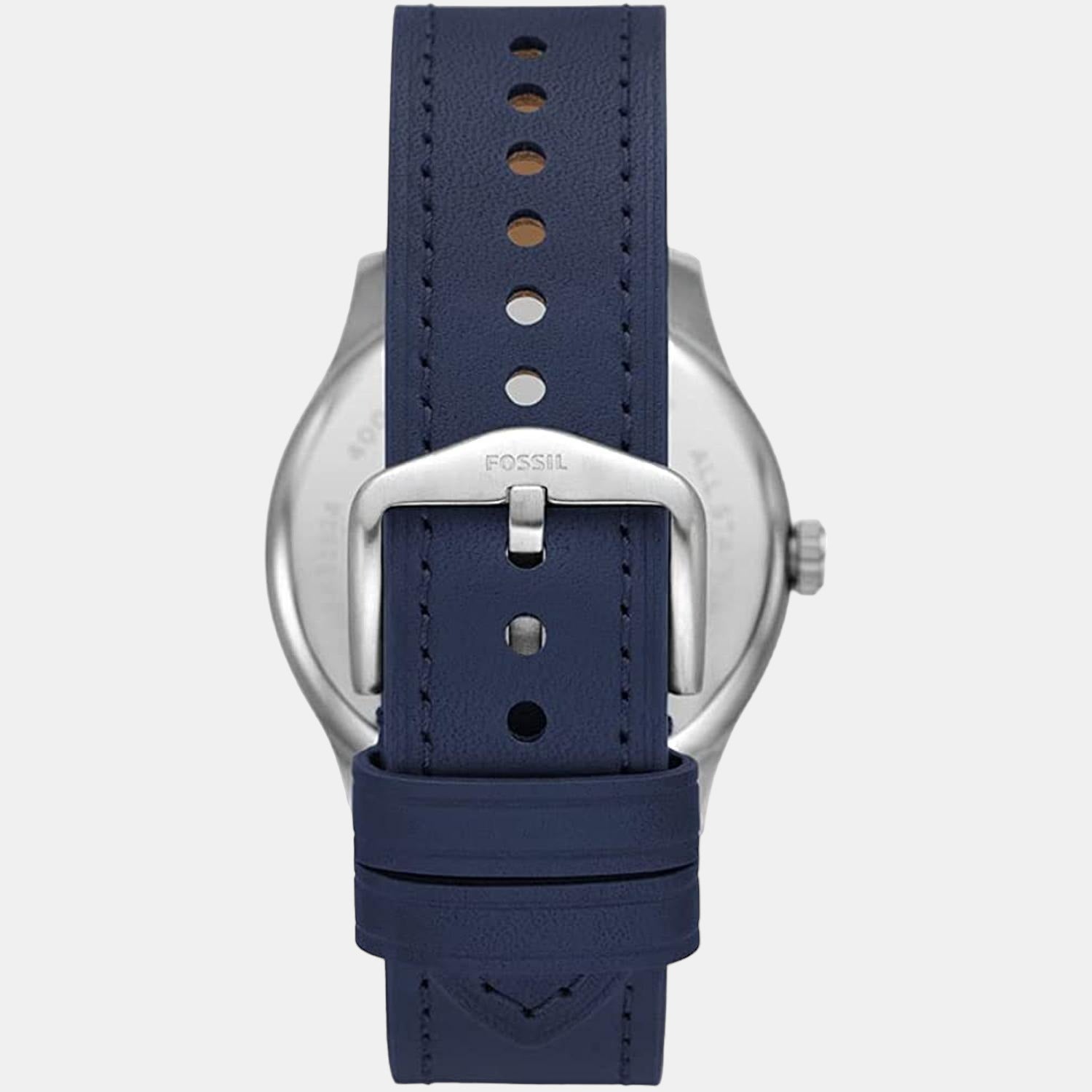Dayliner Men Quartz Blue Dial Analog Leather Watch FS5924
