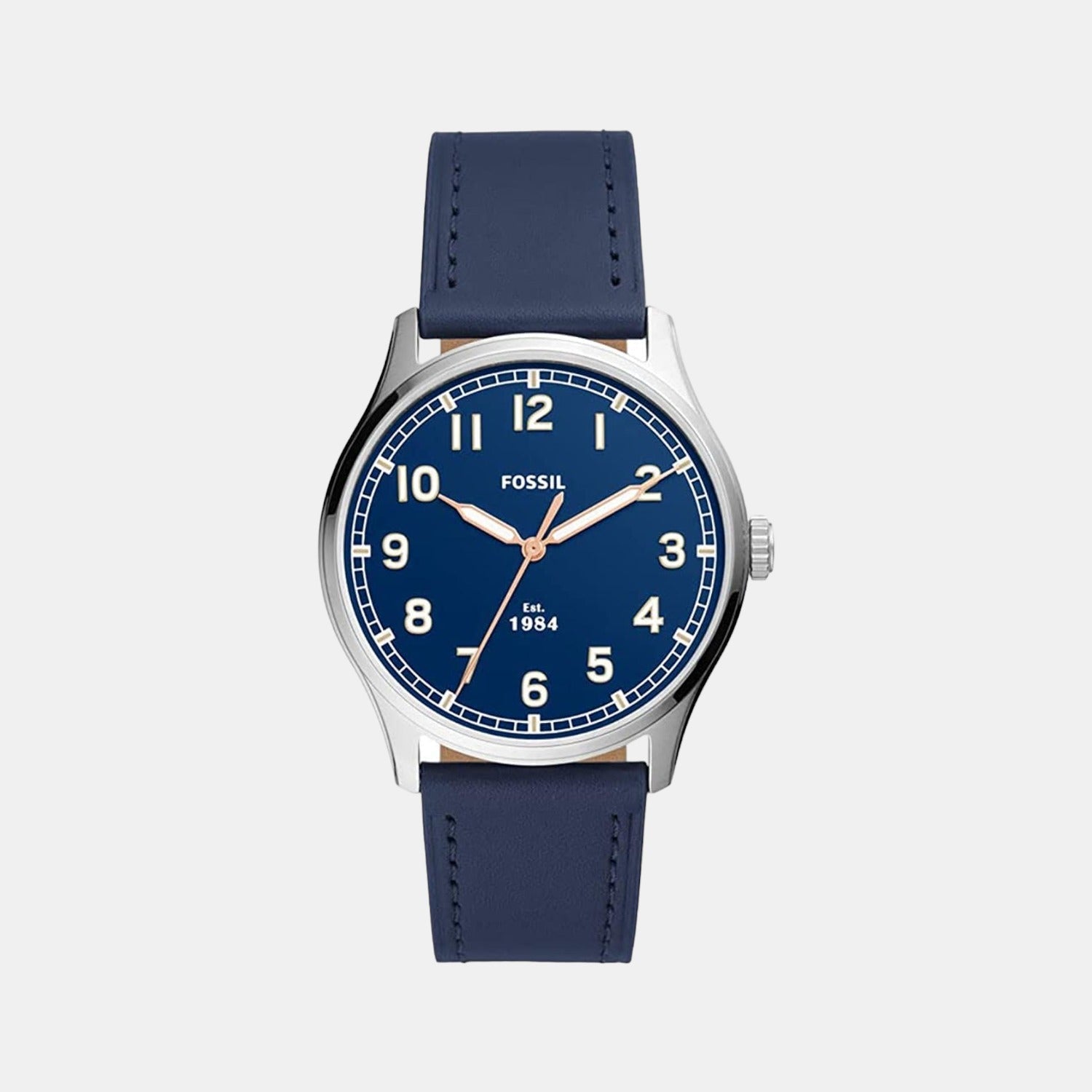 Dayliner Men Quartz Blue Dial Analog Leather Watch FS5924