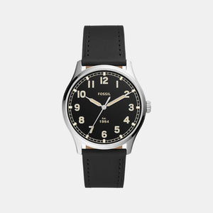 Dayliner Men Quartz Black Dial Analog Leather Watch FS5926