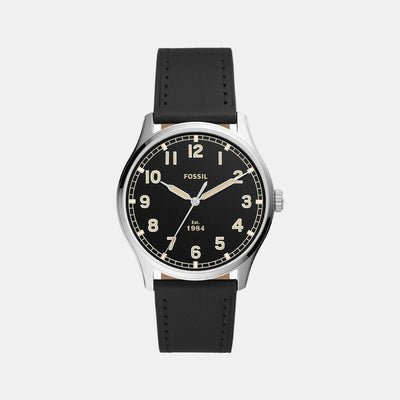 Dayliner Men Quartz Black Dial Analog Leather Watch FS5926