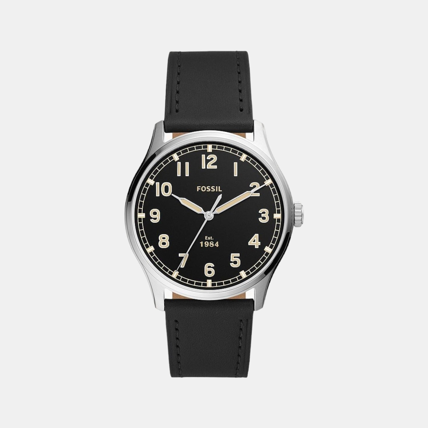 Dayliner Men Quartz Black Dial Analog Leather Watch FS5926